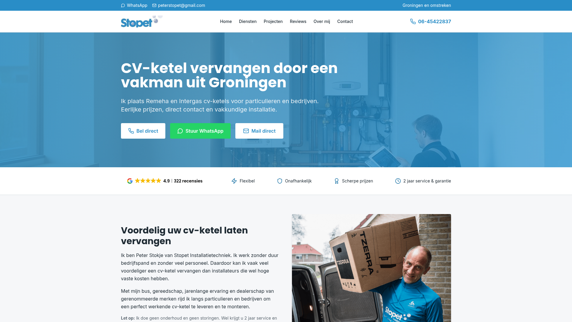Stopet Installatietechniek: CV-specialist Groningen